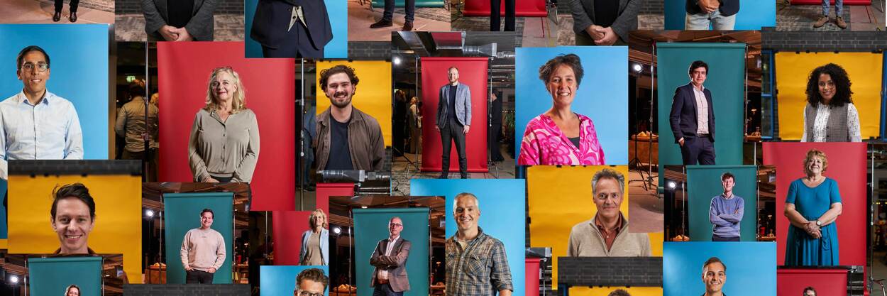 Een collage van verschillende ambtenaren