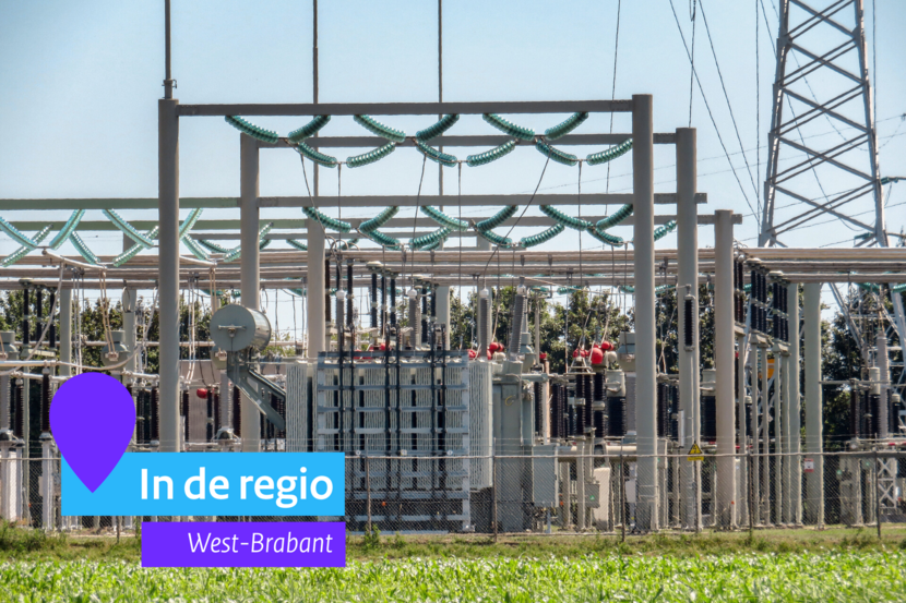 Elektriciteitscentrale. Linksonderstaat: In de regio: West-Brabant