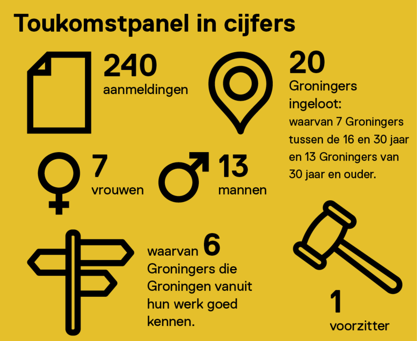 Schematische weergave van feiten en cijfers over toekomstpanel