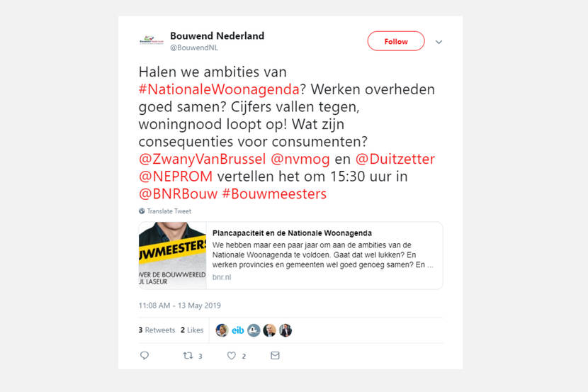 Twitter Bouwend Nederland