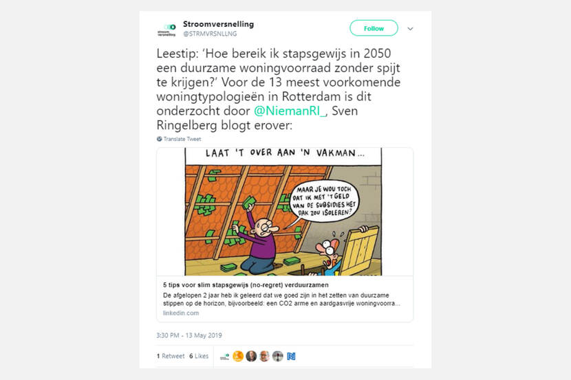 Tweet Stroomversnelling