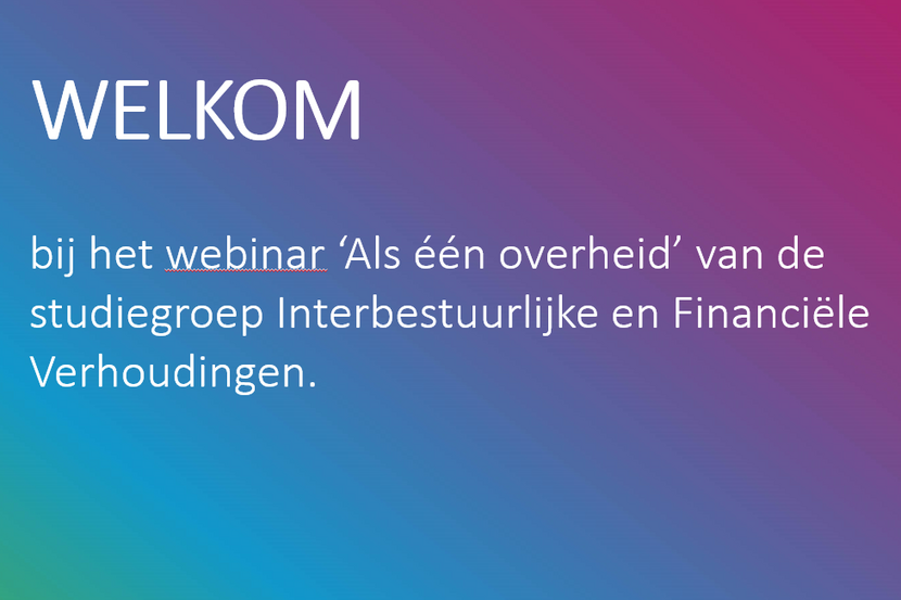 Screenshot uit presentatie webinar