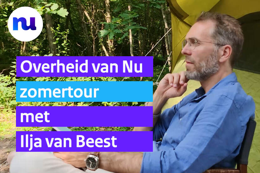 Ilja van Beest reflecteert voor zijn tent