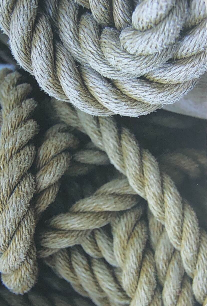Foto van touwen in een knoop