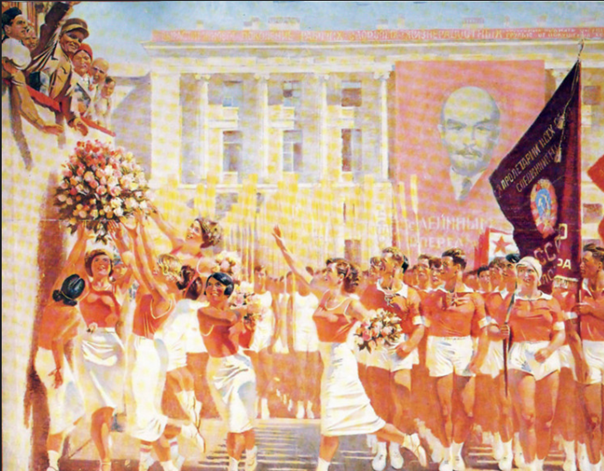 Alexander Samokhvalov, Kirov takes the parade of athletes (1935)