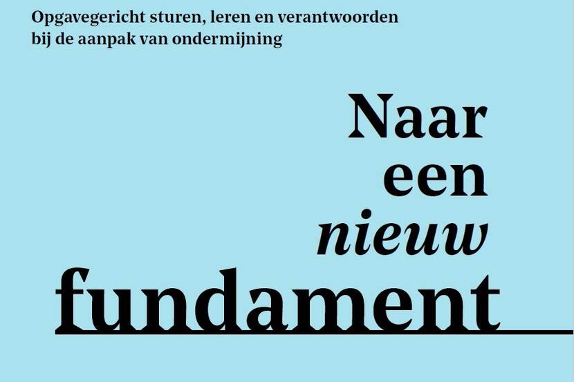 Screenshot van voorpagina NSOB-rapport 'Naar een nieuw fundament'