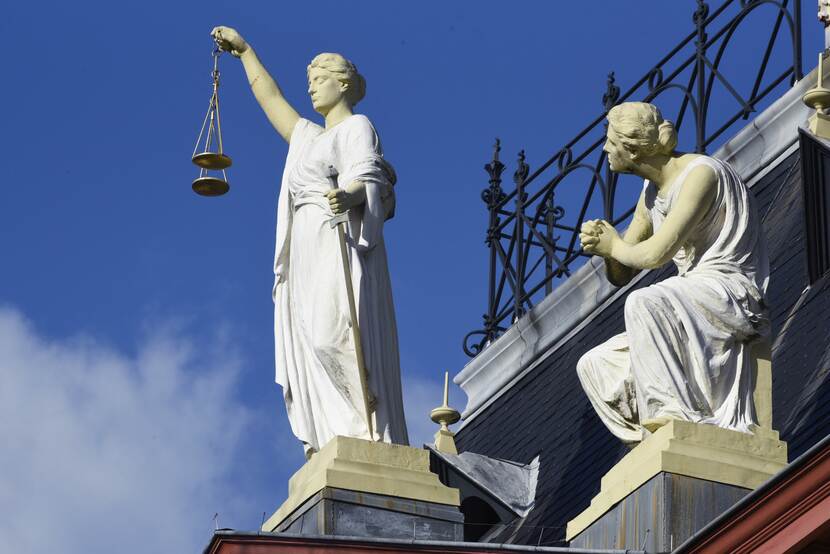 Beeld van Vrouwe Justitia